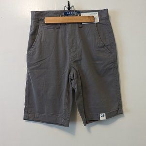 Arizona Jean Co FLEX Classic Fit Mens Chino Short Gray NWT Sz 28